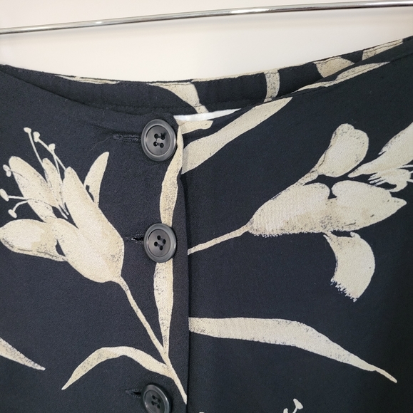 Vintage Rayon Floral Midi Skirt - Picture 6 of 6